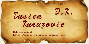 Dušica Kuruzović vizit kartica